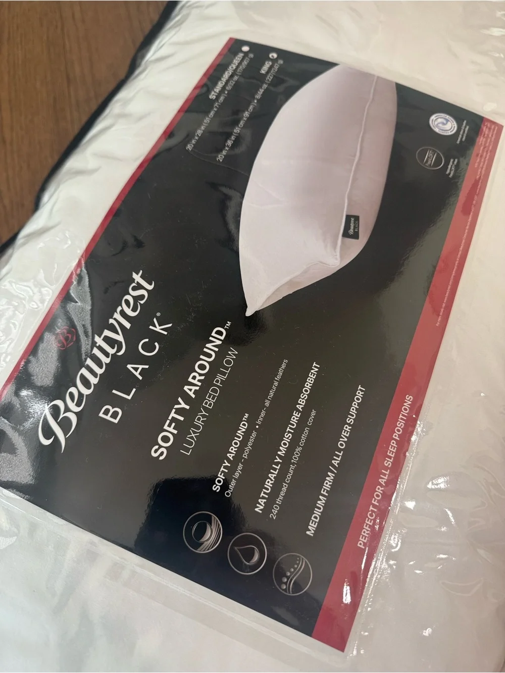 🎉LAST CHANCE🎉BEAUTYREST BLACK Luxurious Down And Feather Blend‎ Pillow